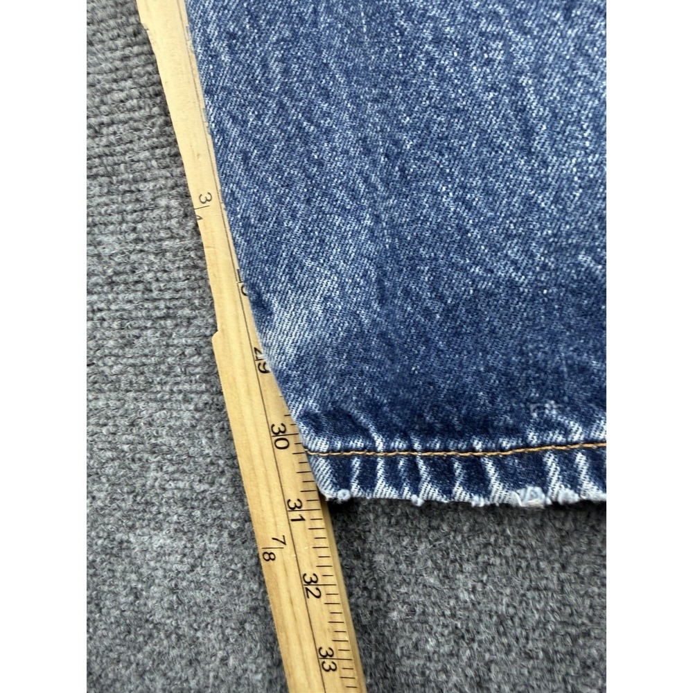 Y2K Levi's 505 Regular Fit Faded Distressed Denim Jeans W32 L31 - Picture 10 of 10